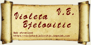 Violeta Bjelovitić vizit kartica